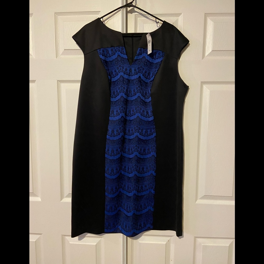 Black and blue dress